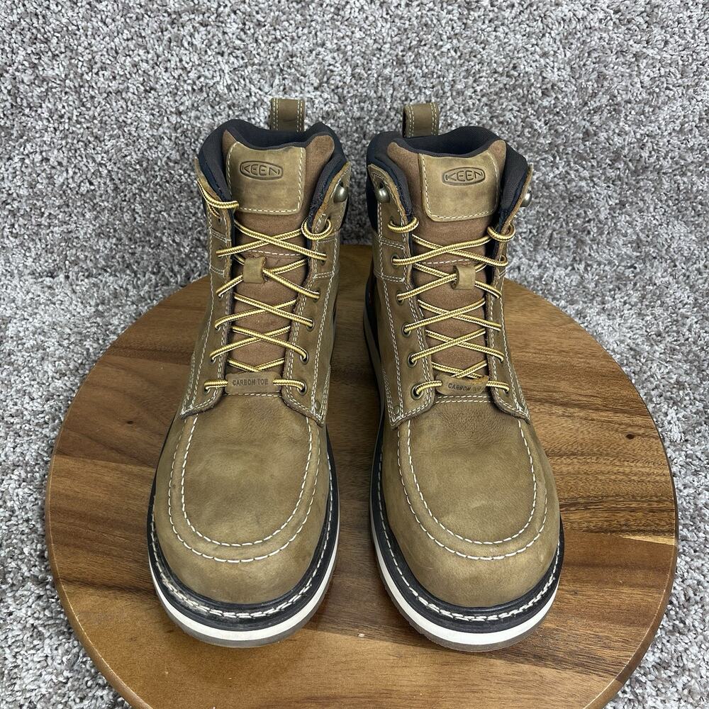 Keen 6" Cincinnati Men's Size 11D Carbon Square Toe Work Boots 1023222D Brown - Picture 3 of 9